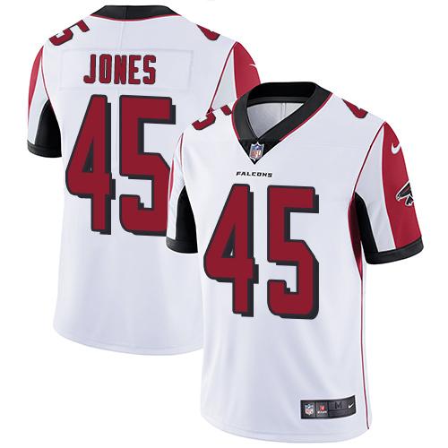 Nike Falcons #45 Deion Jones White Youth Stitched NFL Vapor Untouchable Limited Jersey - Click Image to Close